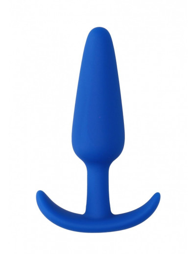 Синяя анальная пробка для ношения Slim Butt Plug - 8,3 см.