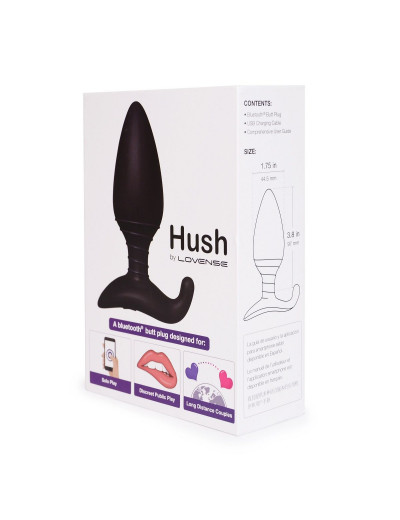 Анальная пробка Lovense Hush с вибрацией - 12 см.
