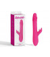 Розовый вибратор с клиторальным стимулятором Thrusting Rabbit - 25,3 см.