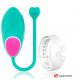 Зеленое виброяйцо с белым пультом-часами Wearwatch Egg Wireless Watchme