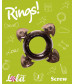 Чёрное эрекционное кольцо Rings Screw