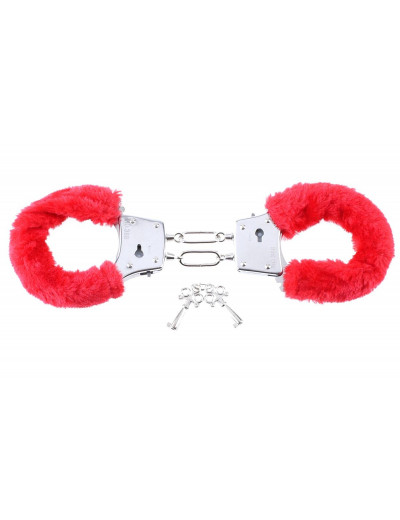 Наручники с красным мехом Beginners Furry Cuffs