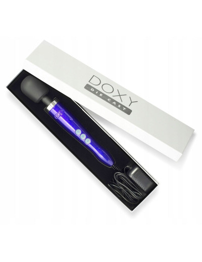Фиолетовый вибратор Doxy Die Cast Wand Massager - 34 см.