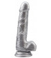 Серебристый фаллоимитатор Justin Sider - 19 см.