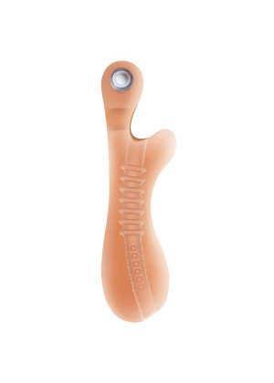 Телесный мастурбатор с вибростимулятором мошонки Renegade Ball Tugging Stroker
