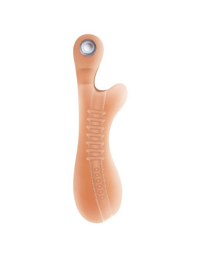 Телесный мастурбатор с вибростимулятором мошонки Renegade Ball Tugging Stroker