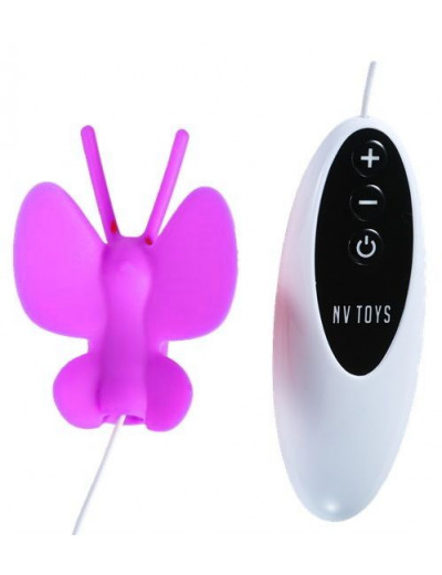 Фиолетовый клиторальный стимулятор Butterfly