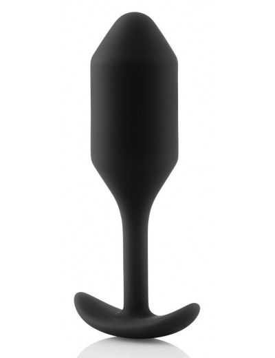 Чёрная пробка для ношения B-vibe Snug Plug 2 - 11,4 см.