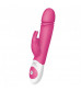 Розовый вибратор с функцией толкания Thrusting Rabbit