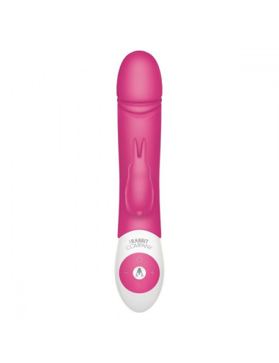Розовый вибратор с функцией толкания Thrusting Rabbit