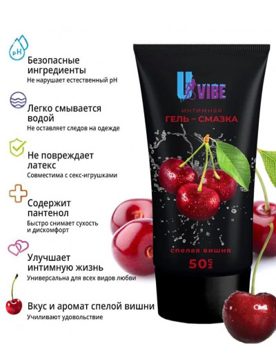 Интимная гель-смазка с пантенолом  Спелая вишня  - 50 мл.