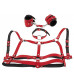 Красный комплект БДСМ-аксессуаров Harness Set