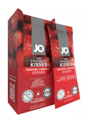 Смазка на водной основе с ароматом малинового щербета JO Flavored Raspberry Sorbet - 12 саше по 10 мл.