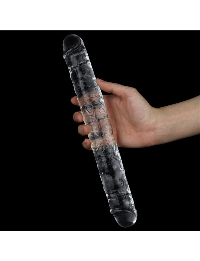 Прозрачный двусторонний фаллоимитатор Flawless Clear Double Dildo - 30 см.
