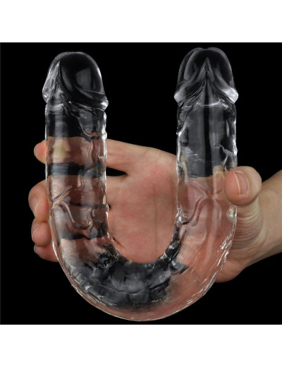 Прозрачный двусторонний фаллоимитатор Flawless Clear Double Dildo - 30 см.