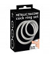 Набор из 3 эрекционных колец под металл Metallic Silicone Cock Ring Set