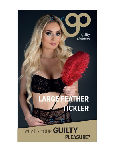 Стек с большим красным пером Large Feather Tickler - 65 см.