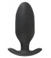 Черная анальная втулка с вибрацией и электростимуляцией Vibrating E-Stim Butt Plug - 9,2 см.