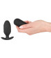 Черная анальная втулка с вибрацией и электростимуляцией Vibrating E-Stim Butt Plug - 9,2 см.