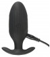 Черная анальная втулка с вибрацией и электростимуляцией Vibrating E-Stim Butt Plug - 9,2 см.