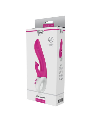 Розовый вибратор-кролик с вакуумной стимуляцией Air Pleasure - 22,5 см.