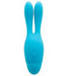 Голубой вибратор INDULGENCE Dream Bunny - 15 см.