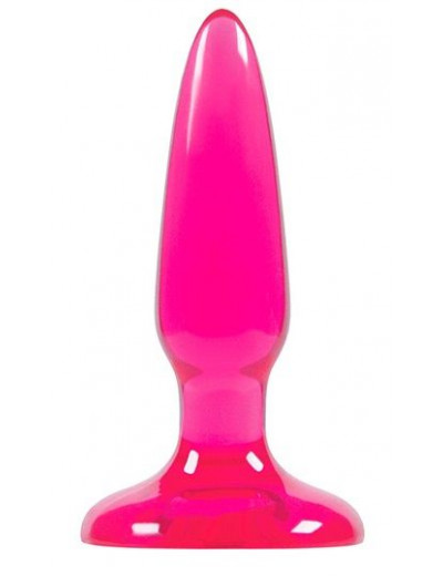 Розовая анальная мини-пробка  Jelly Rancher Pleasure Plug Mini - 8,1 см.