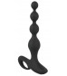 Черная анальная цепочка с вибрацией Rechargeable Anal Beads - 20 см.