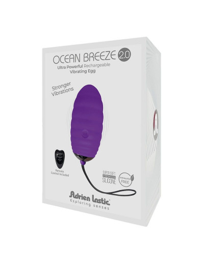 Фиолетовое виброяйцо с пультом ДУ Ocean Breeze 2.0 + LRS