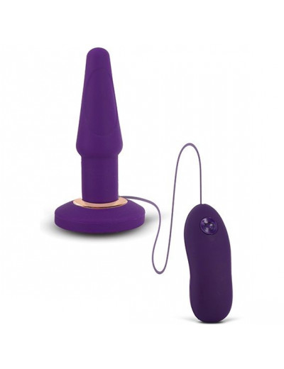 Фиолетовая анальная вибропробка APEX BUTT PLUG LARGE PURPLE - 15 см.