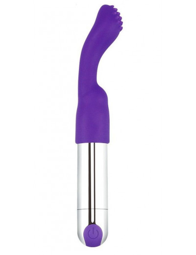Фиолетовый перезаряжаемый вибратор Rechargeable IJOY Versatile Tickler - 14,5 см.