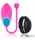 Розовое виброяйцо с черным пультом-часами Wearwatch Egg Wireless Watchme