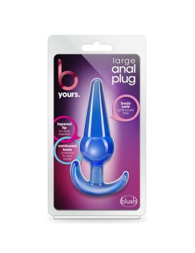 Синяя анальная пробка в форме якоря Large Anal Plug - 12,2 см.