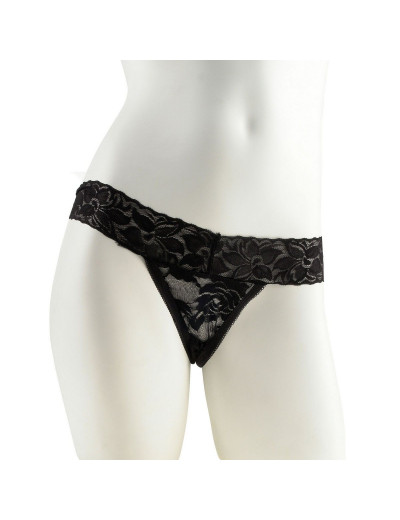 Трусики с силиконовым вибратором Limited Edition Black размера Plus Size