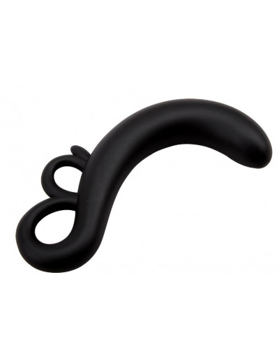 Черный G-стимулятор Two-Finger G-Spot Plug - 14 см.