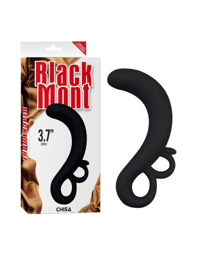 Черный G-стимулятор Two-Finger G-Spot Plug - 14 см.