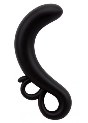 Черный G-стимулятор Two-Finger G-Spot Plug - 14 см.