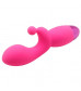 Розовый вибратор INDULGENCE Rechargeable G Kiss - 16,5 см.