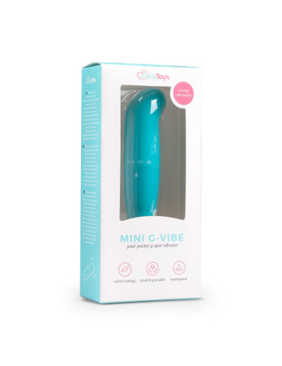 Голубой мини-вибратор для G-стимуляции Easytoys Mini G-Spot Vibrator - 12 см.