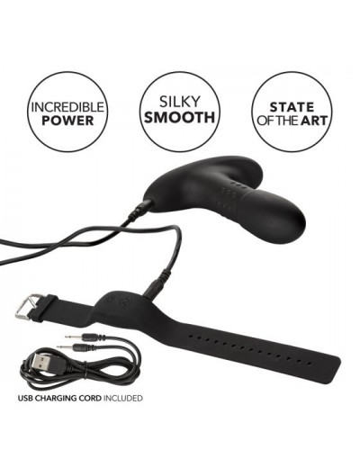Черный массажер простаты с браслетом-пультом Eclipse Wristband Remote Beaded Probe - 12,75 см.