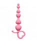 Розовая анальная цепочка Begginers Beads - 18 см.