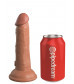 Кофейный фаллоимитатор 6  Silicone Dual Density Cock - 17 см.