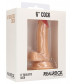 Телесный фаллоимитатор Realistic Cock 6  With Scrotum - 15 см.