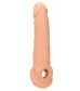 Телесная насадка с кольцом Penis Extender with Rings - 22 см.