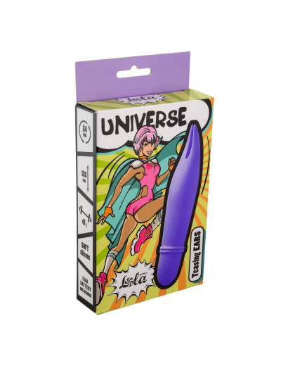 Фиолетовый мини-вибратор Universe Teasing Ears - 12,5 см.