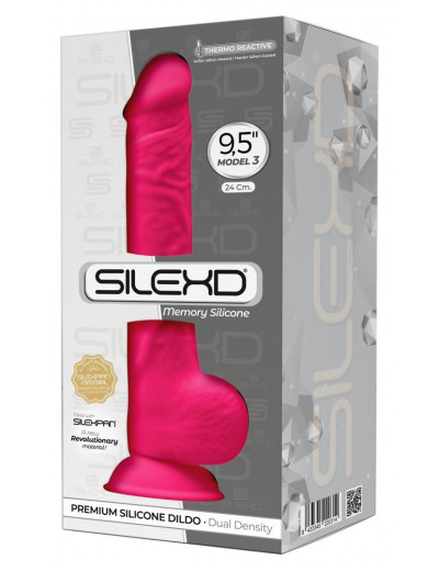 Розовый фаллоимитатор-реалистик Premium Dildo 9,5  Model 3 Premium - 24 см.