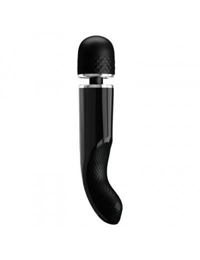Черный вибратор-жезл Charming Massager Plus - 29 см.