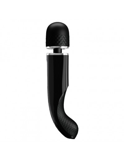 Черный вибратор-жезл Charming Massager Plus - 29 см.