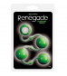 Зеленые анальные шарики Renegade Pleasure Balls