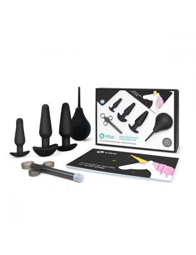 Набор в черном цвете для анальных игр ANAL EDUCATION SET
